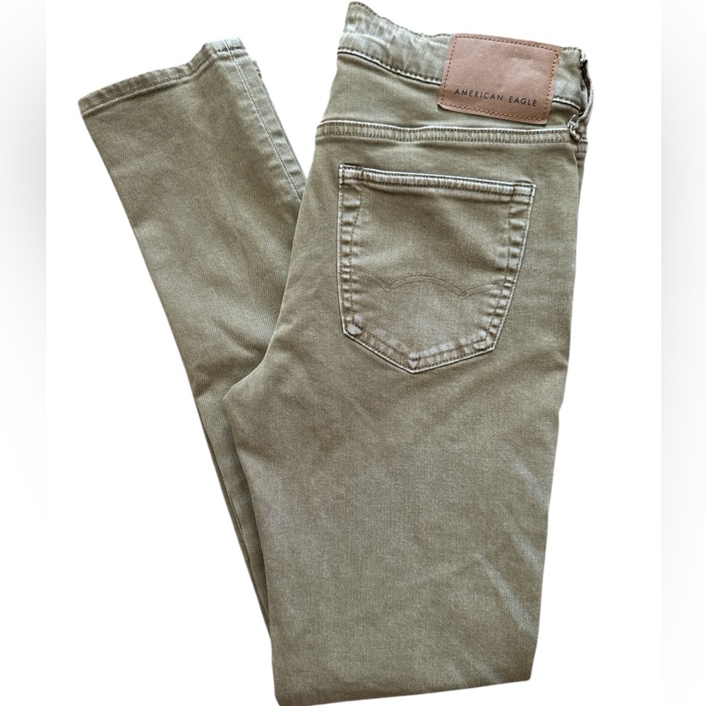 American Eagle Men’s Khaki Style Jeans Air flex‎ Size 30x34 Straight Leg Pants